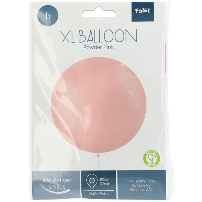Lichtroze Ballon Powder Pink 80cm