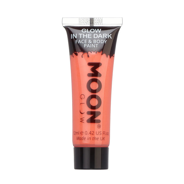 Moon Glow Glow in the Dark Face Paint Red 12ml