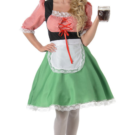 Dirndl Jurk Oktoberfest Rood Groen