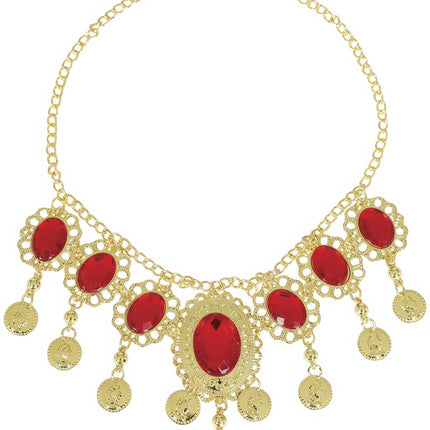 Ketting Goud Rood Diamanten