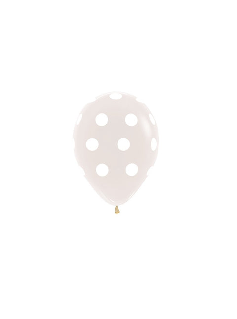 Ballonnen Polka Dots Clear 12cm 50st