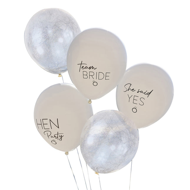 Bruiloft Ballonnen Team Bride 30cm 5st