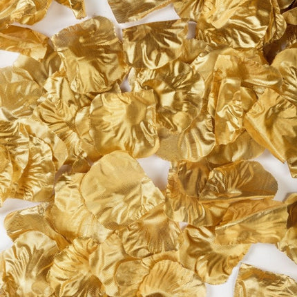 Gouden Rozenblaadjes Metallic 144st