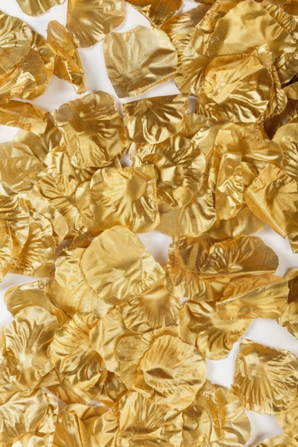 Gouden Rozenblaadjes Metallic 144st