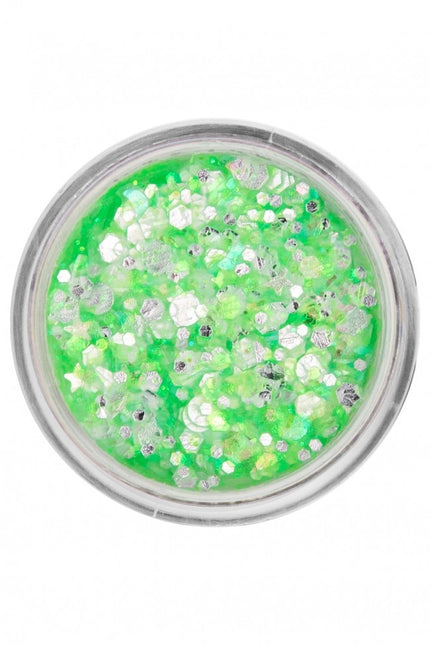 PXP Pressed Chunky Glitter Creme Neon Emerald Candy 10ml