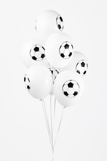 Witte Voetbal Ballonnen 30,5cm 8st