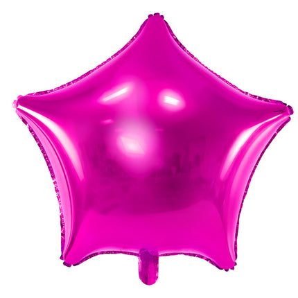 Helium Ballon Ster Fuchsia Leeg 48cm