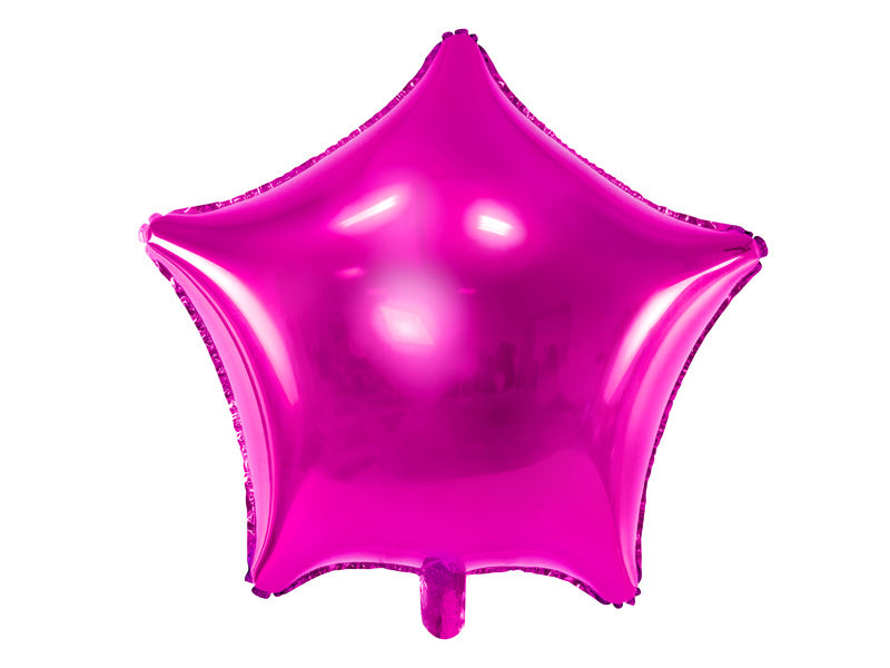 Helium Ballon Ster Fuchsia Leeg 48cm