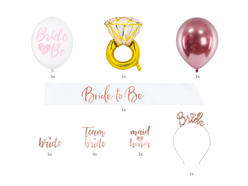 Versiering Pakket Bride To Be 23 delig