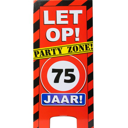 Warning Sign 75 Jaar 62,5cm