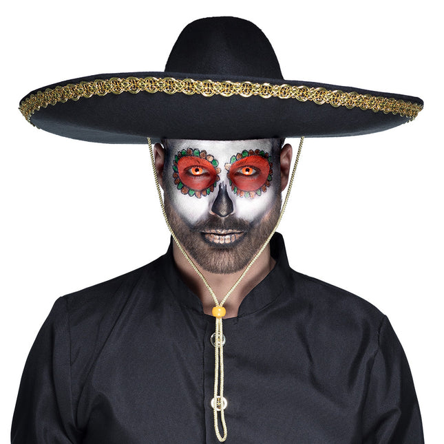 Zwarte Sombrero Carlos 55cm