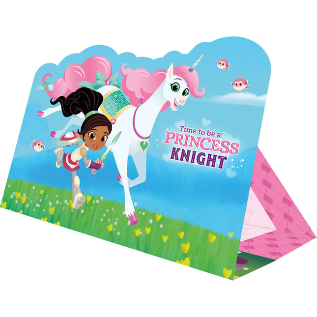 Nella The Princess Knight Uitnodigingen 14,8cm 8st