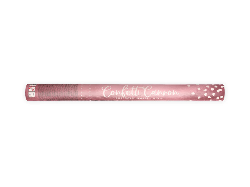 Confetti Kanon Hartjes Rose Goud 60cm