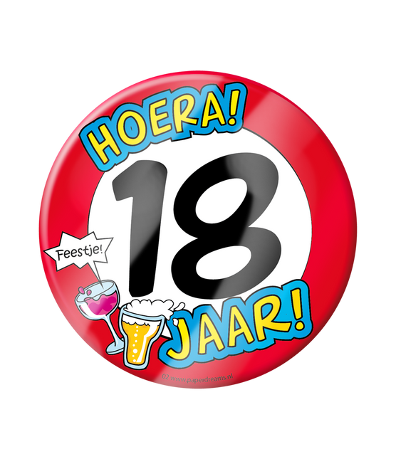 Bierviltjes 18 Jaar 12,5cm 6st