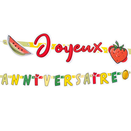 Letterslinger Fruit Joyeux Anniversaire Karton 3m