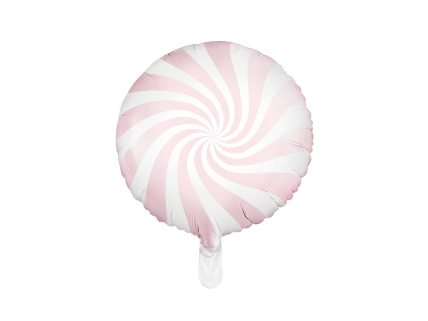 Helium Ballon Lichtroze Swirl 45cm leeg