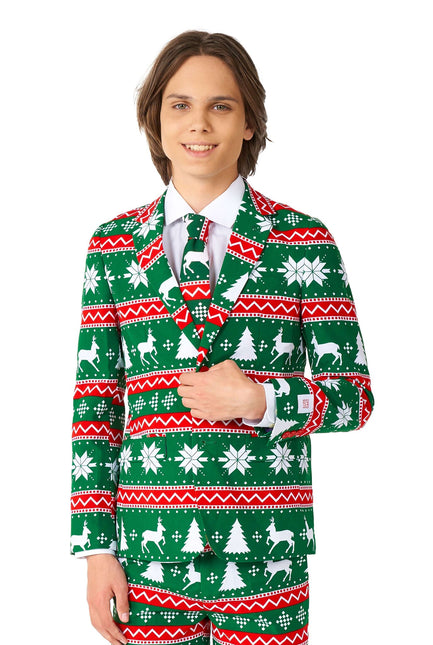 Festive Green Pak Jongen Tiener OppoSuits