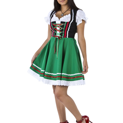 Oktoberfest Dirndl Jurk Oktoberfest Zwart Groen Dames 2 Delig