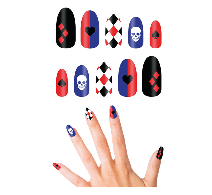 Halloween Nep Nagels Harley Quin 10st