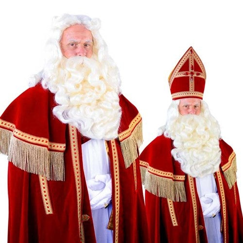 Sinterklaas Baard Met Vaste Snor Madrid Kanekalon