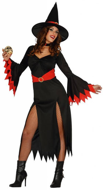 Halloween Kostuum Dames Heks Rood