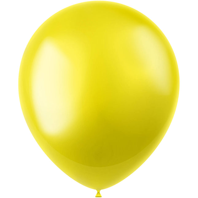 Gele Ballonnen Metallic Zesty Yellow 33cm 10st