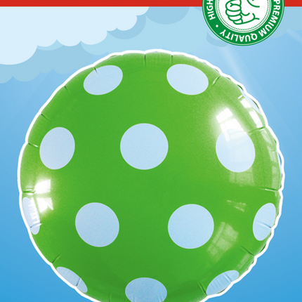 Helium Ballon Stippen Groen 45cm leeg