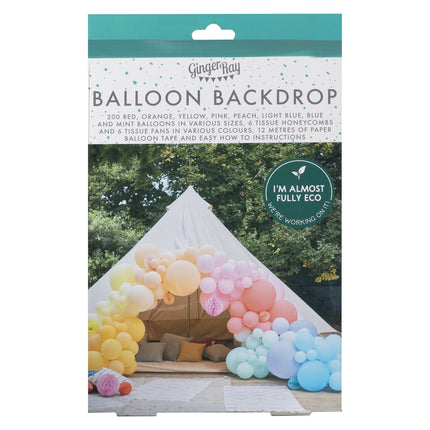 Regenboog Ballonnenboog Honeycombs XL DIY Set