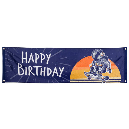 Space Party Banner Happy Birthday 1,8m