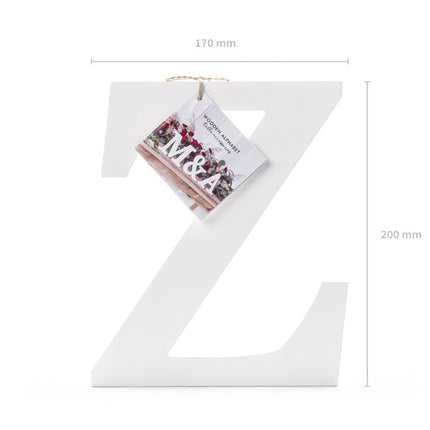 Witte Letter Z Hout 20cm