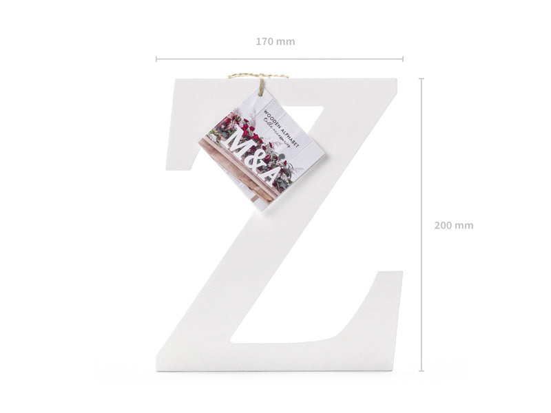 Witte Letter Z Hout 20cm