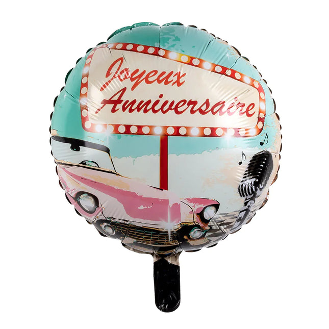 Joyeux Anniversaire Helium Ballon Jaren 50 Leeg 45cm