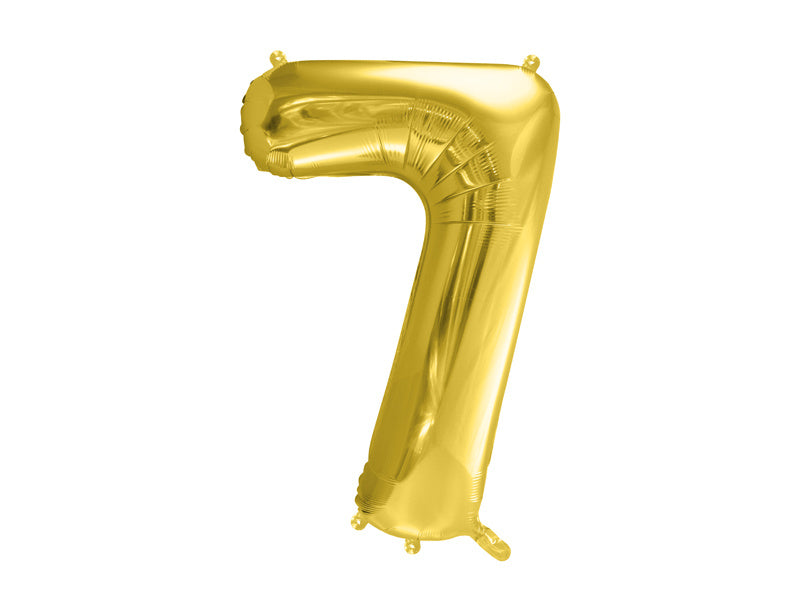 7 Jaar Cijfer Ballon Goud Leeg 72cm