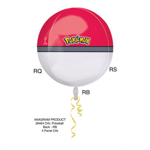 Pokemon Helium Ballon Pokeball 40cm leeg