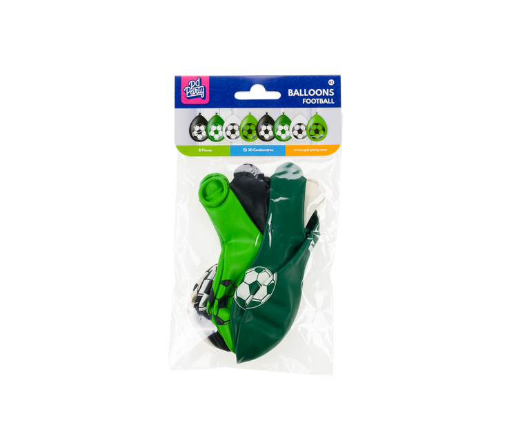 Voetbal Ballonnen Groen 30cm 8st