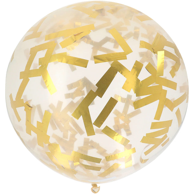 Gouden Confetti Ballon 61cm