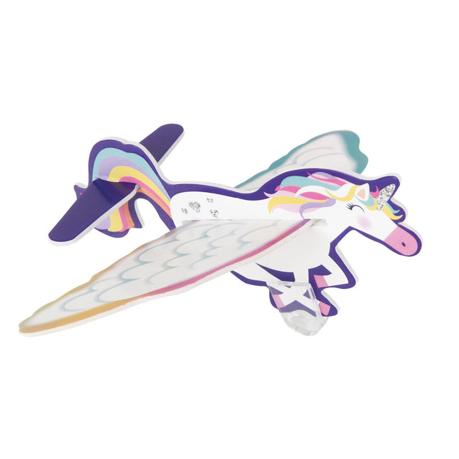 Uitdeelcadeautjes Unicorn Zweefvliegtuig 8st