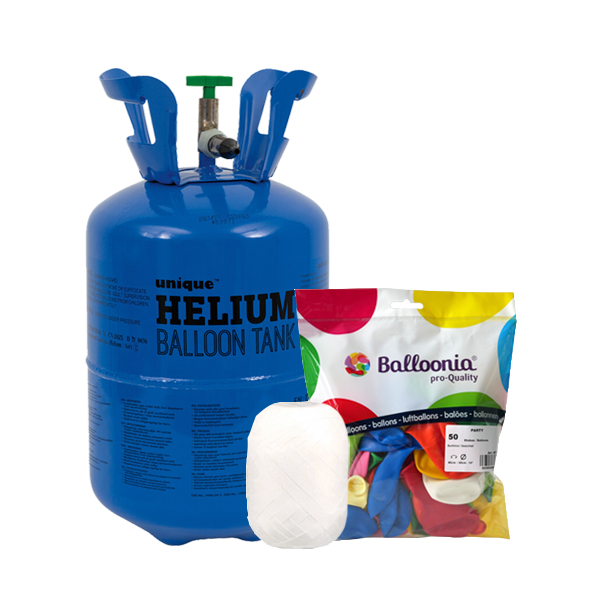 Helium Tank met 30 Ballonnen en Lint