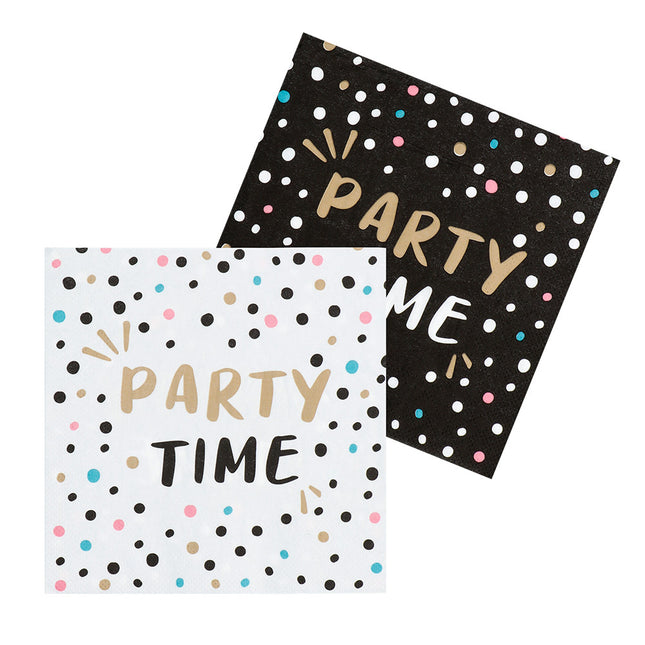 Servetten Party Time Papier 33cm 20st