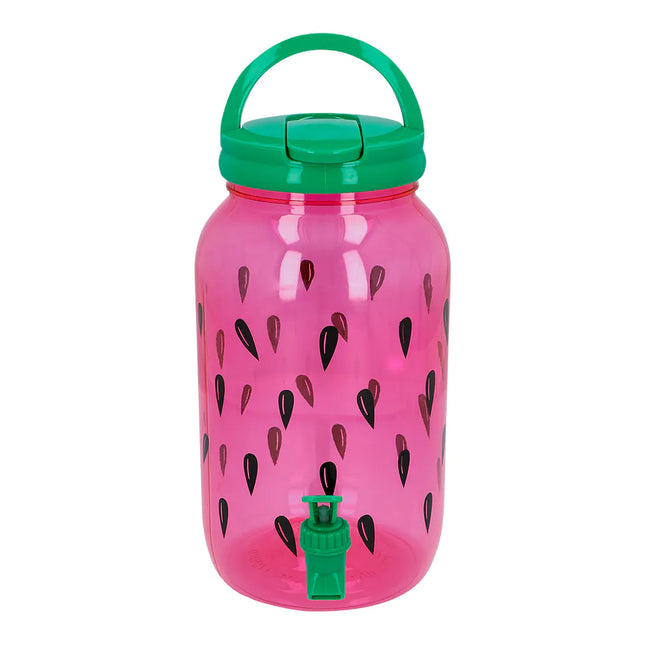 Groen/Roze Drankdispenser Watermeloen Met Kraantje 3,8l