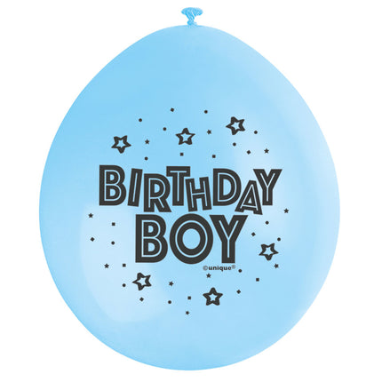 Ballonnen Birthday Boy 28cm 10st