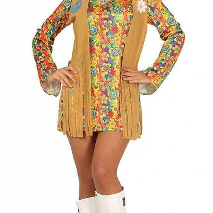 Hippie 60S Kostuum Bruin Dames