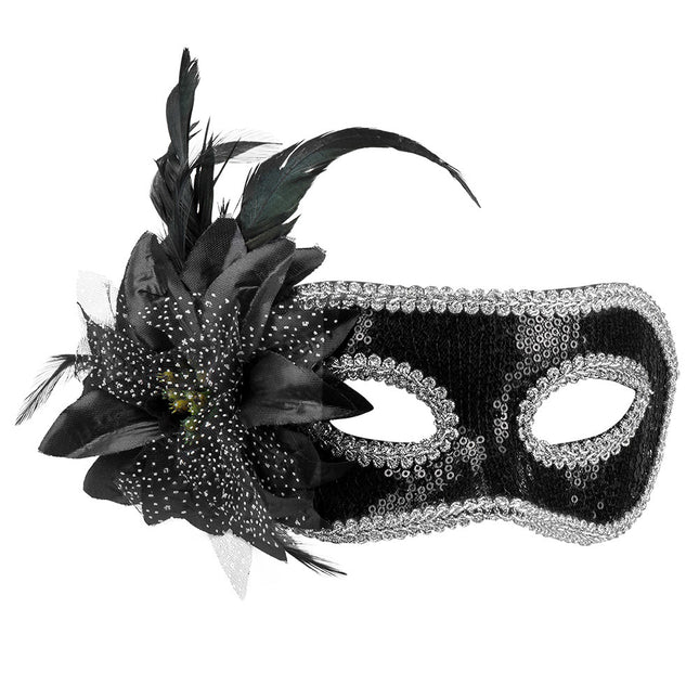 Oogmasker Venice Fiore Zwart