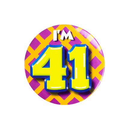 I'm 41 Button 41 Jaar 5,5cm