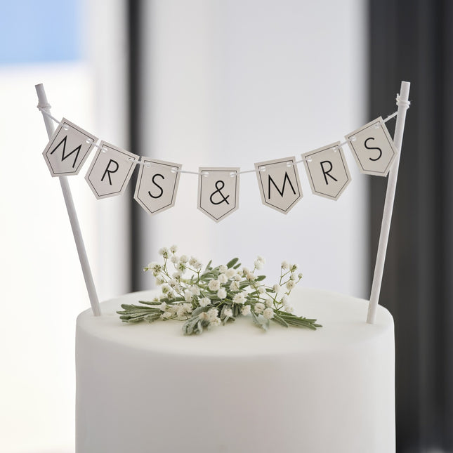 Bruiloft Taarttopper Mr & Mrs 15cm