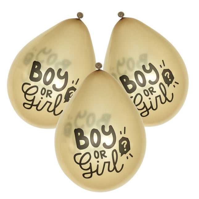 Ballonnen Boy Or Girl Latex 23cm 6st