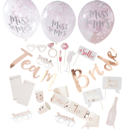 Bruiloft Decoratie Set Team Bride 8 delig