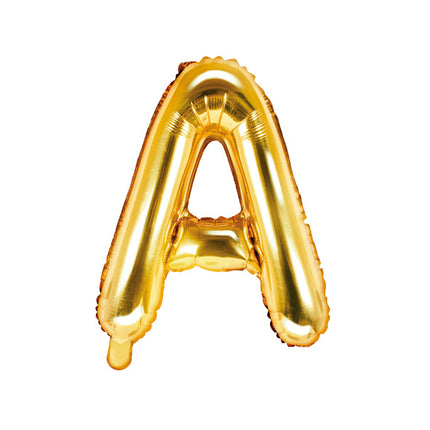 Folie Ballon Letter A Goud Leeg 35cm