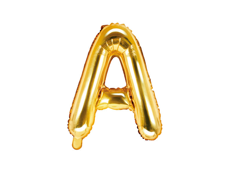 Folie Ballon Letter A Goud Leeg 35cm