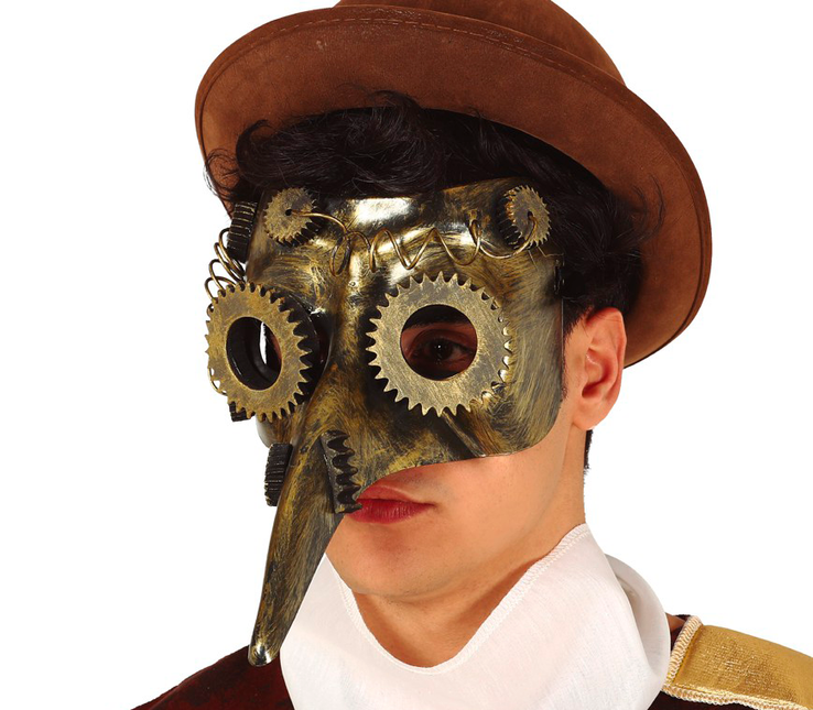 Steampunk Masker Bruin